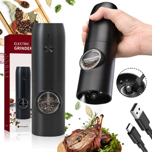 Katbite Electric Salt and Pepper Grinder Rechargeable Adjustable Coarseness