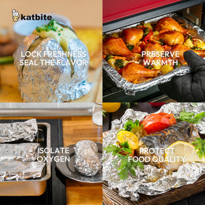 Katbite Heavy Duty Aluminum Foil Roll Wrap with Cutter