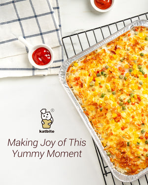 katbite Heavy Duty Disposable Aluminum Foil Pans for Baking.