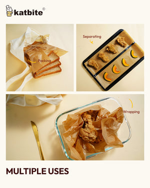 Katbite Brown Parchment Paper Roll for Easy Baking Cleanup