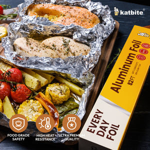 Katbite Heavy Duty Aluminum Foil Roll Wrap with Cutter