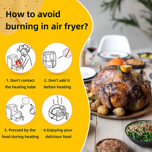 Katbite 9 in Heavy Duty Air Fryer Parchment Liners Unbleached 200 PCS 