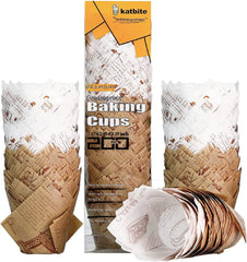 Katbite Tulip Cupcake Liners 200PCS, Muffin Baking Cupcake Liners Holders, Baking Cups, Cupcake Wrapper for Party