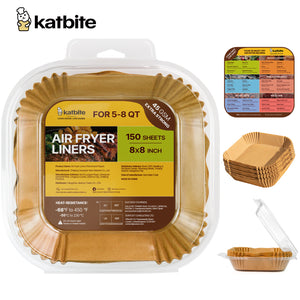 katbite Extra Thick Unbleached Air Fryer Liners for Easy Cleanup