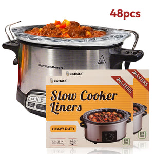 Katbite Slow Cooker Liners 48 Count Disposable Bags for Easy Cleanup