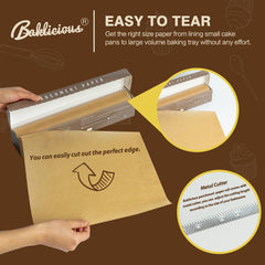 Baklicious Unbleached Parchment Paper Roll for Baking, 15 in x 210 Ft, 260 Sq.Ft