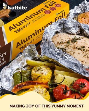 katbite Heavy Duty Aluminum Foil Roll with Serrated Cutter