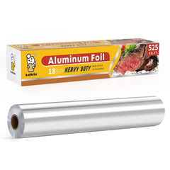 Katbite Aluminum Foil Heavy Duty 18 Inch Wide, 25 Micron Thick Strong Heavy Duty Foil Aluminum Roll Wrap for Commercial Catering, Grilling, Roasting, Baking, Home Cooking, 18inx350ft, 525 Sqft