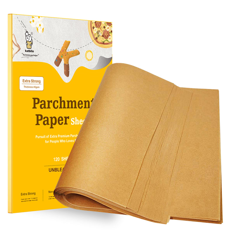 Katbite 12x16 Inch Heavy Duty Unbleached Parchment Paper, 120Pcs