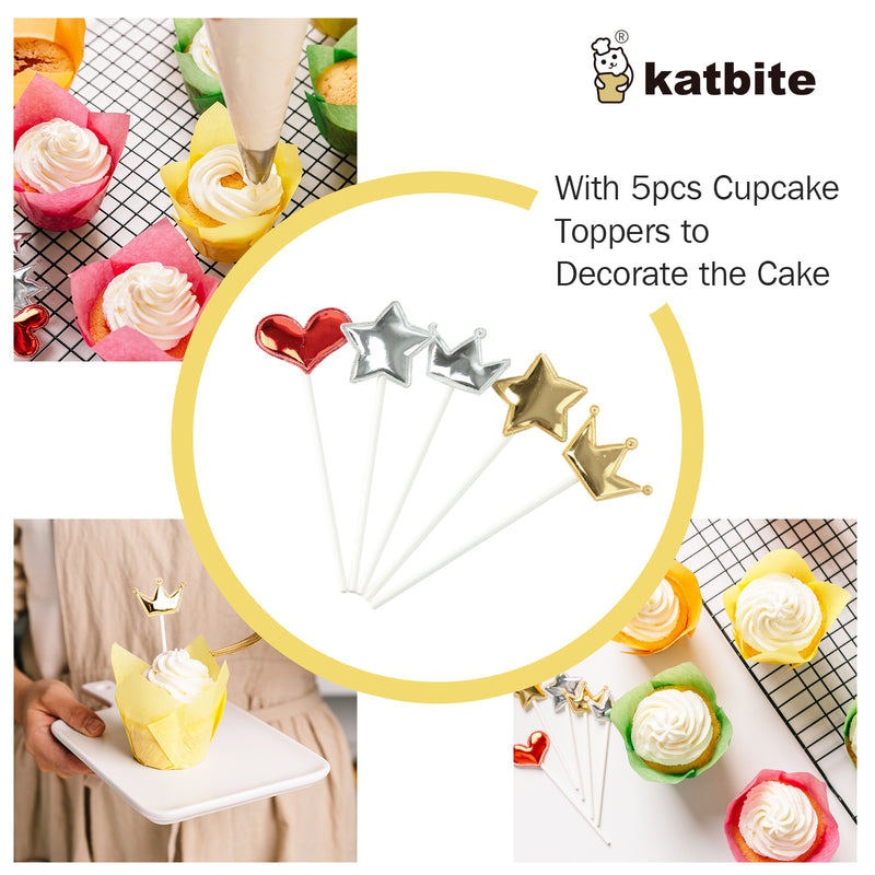 Katbite Tulip Cup Cupcake Liners 200PCS