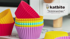 Katbite 24 Pack Silicone Cupcake Baking Cups Liners