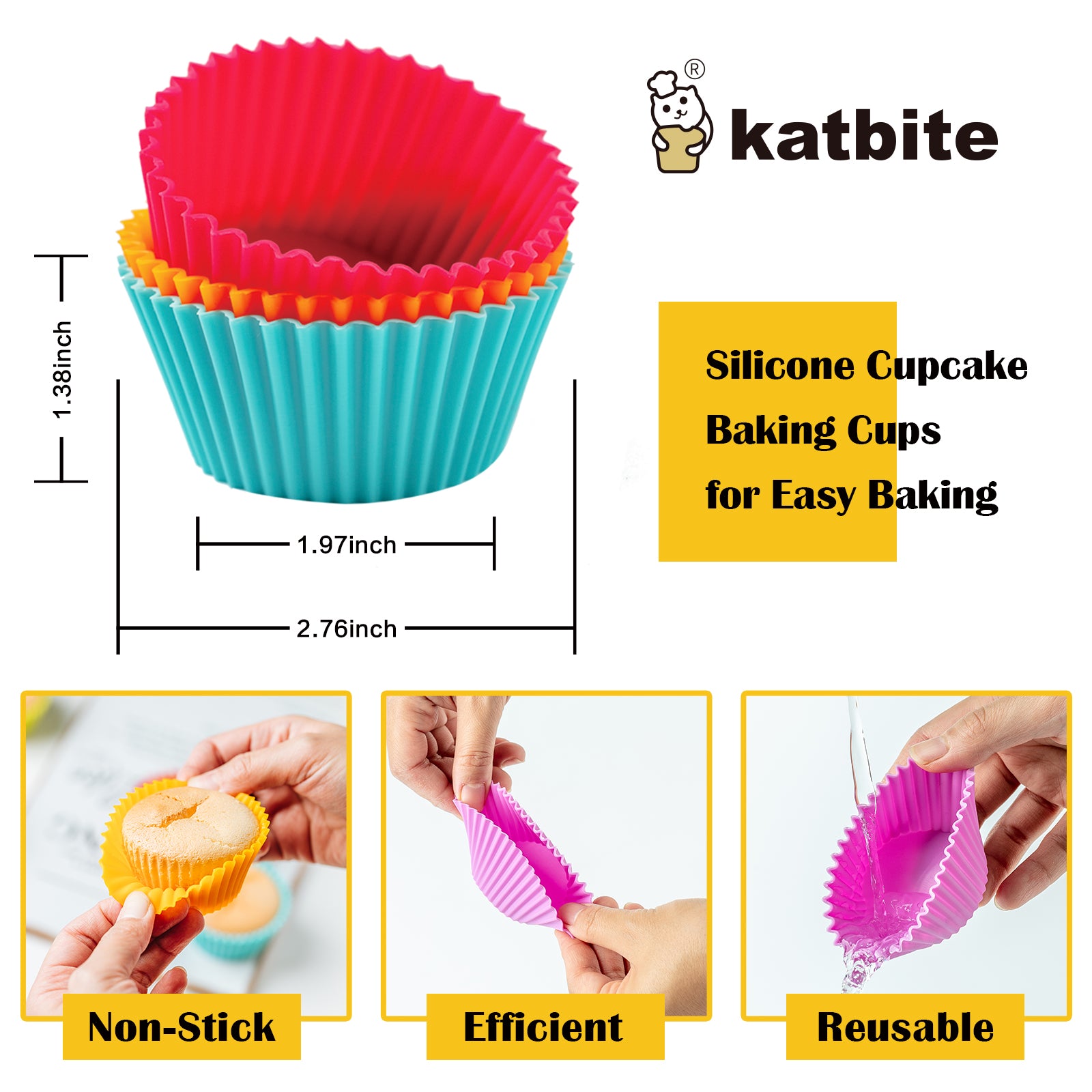 Silicone Cupcake Baking Cups - 24 Pack – Pie Maker Stuff