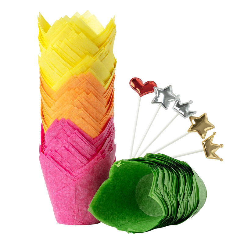 Katbite Tulip Cup Cupcake Liners 200PCS